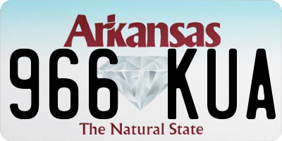 AR license plate 966KUA
