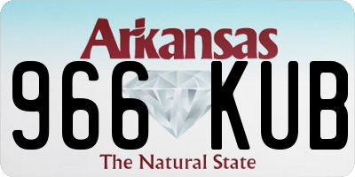 AR license plate 966KUB