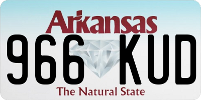 AR license plate 966KUD