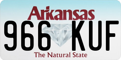 AR license plate 966KUF