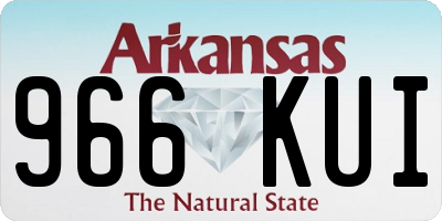 AR license plate 966KUI