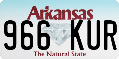AR license plate 966KUR