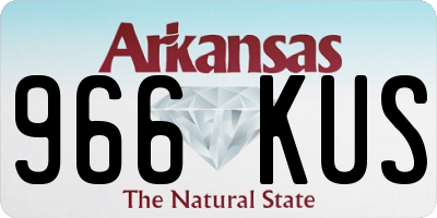 AR license plate 966KUS
