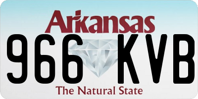 AR license plate 966KVB