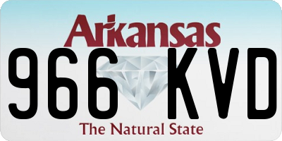 AR license plate 966KVD