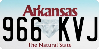 AR license plate 966KVJ