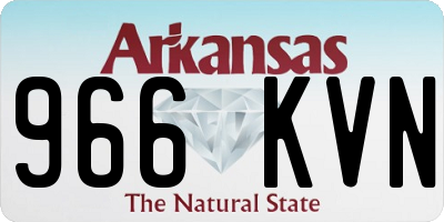 AR license plate 966KVN