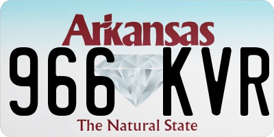 AR license plate 966KVR