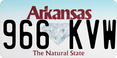 AR license plate 966KVW
