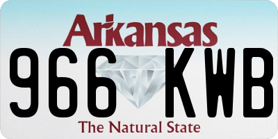 AR license plate 966KWB