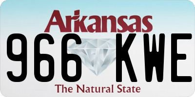 AR license plate 966KWE
