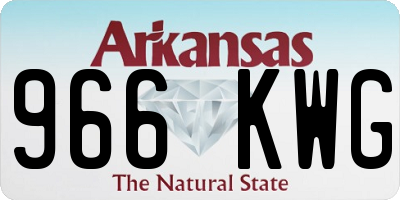 AR license plate 966KWG