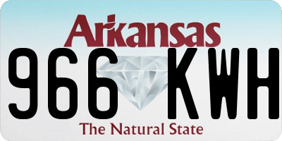 AR license plate 966KWH