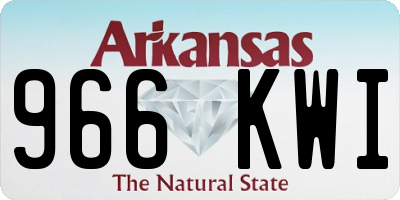 AR license plate 966KWI