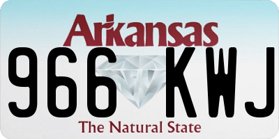 AR license plate 966KWJ