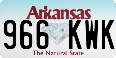 AR license plate 966KWK