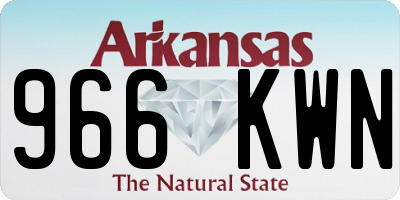 AR license plate 966KWN