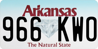 AR license plate 966KWO