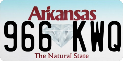 AR license plate 966KWQ
