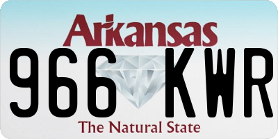 AR license plate 966KWR