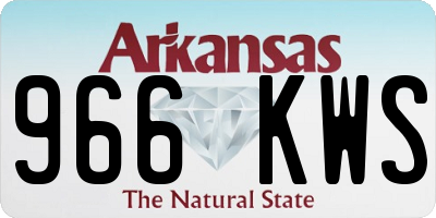 AR license plate 966KWS