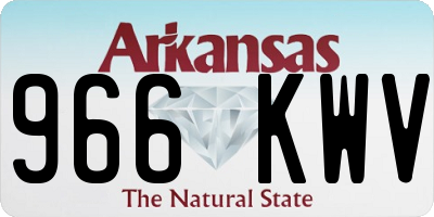 AR license plate 966KWV
