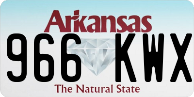 AR license plate 966KWX