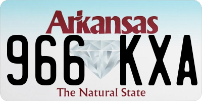 AR license plate 966KXA