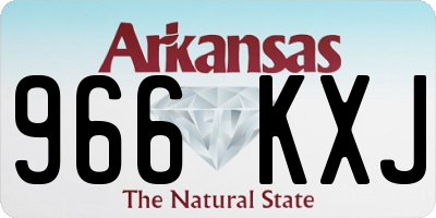 AR license plate 966KXJ