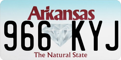 AR license plate 966KYJ