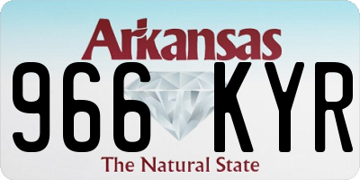 AR license plate 966KYR