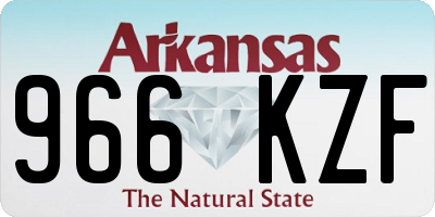AR license plate 966KZF