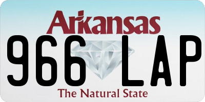 AR license plate 966LAP