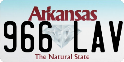 AR license plate 966LAV