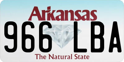 AR license plate 966LBA
