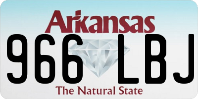 AR license plate 966LBJ