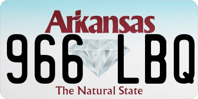 AR license plate 966LBQ