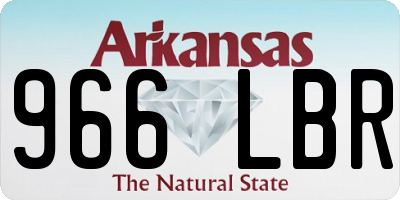 AR license plate 966LBR