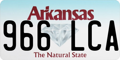 AR license plate 966LCA