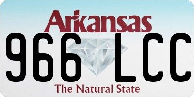 AR license plate 966LCC