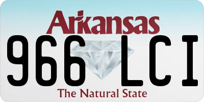 AR license plate 966LCI