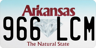 AR license plate 966LCM