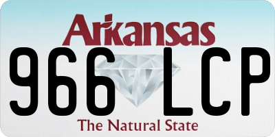 AR license plate 966LCP