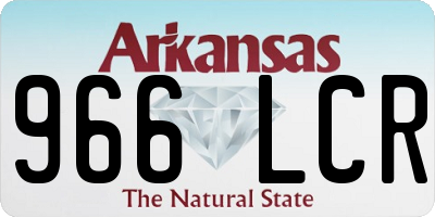 AR license plate 966LCR