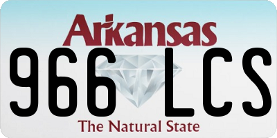 AR license plate 966LCS