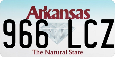 AR license plate 966LCZ