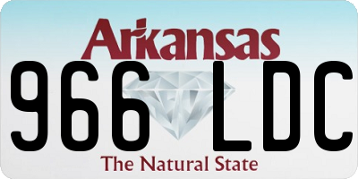 AR license plate 966LDC