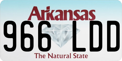 AR license plate 966LDD