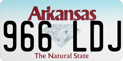 AR license plate 966LDJ