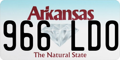 AR license plate 966LDO